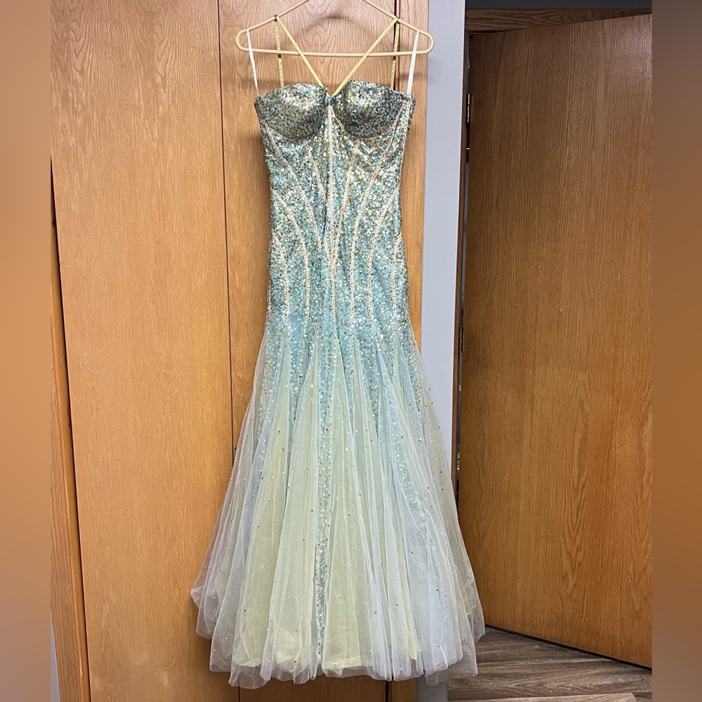 Jovani Sequin Tulle Gown Size 2